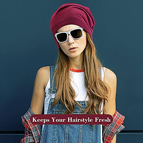 SATINIOR 6 Pcs Satin Lined Sleep Cap Beanie Night - Image 7