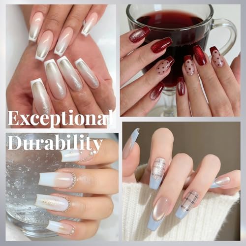 Krofaue 100PCS Clear French Half Cover Nail Tips & 3pcs Nail Glue Kit - Image 2