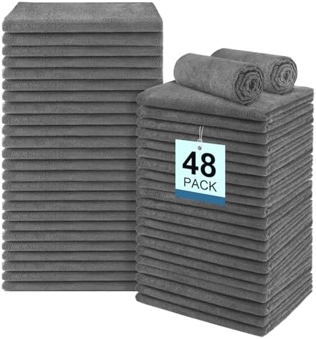 UNIMADE 48 Pack Gym Towels Set - Microfiber Salon Towels by Unimade