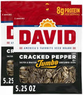DAVID Roasted and Salted Cracked Pepper Jumbo Sunflower Seeds, Keto Friendly, 5.25 oz (Pack of 2) by DAVID