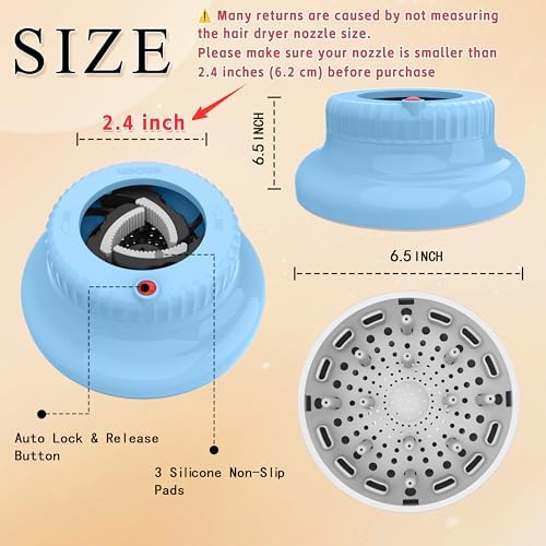 Universal Portable Blow Dryer Diffuser for Curly and Natural Wavy Hair, Hair Dryer Diffuser for Curly and Natural Wavy Hair (Light blue) - Image 3