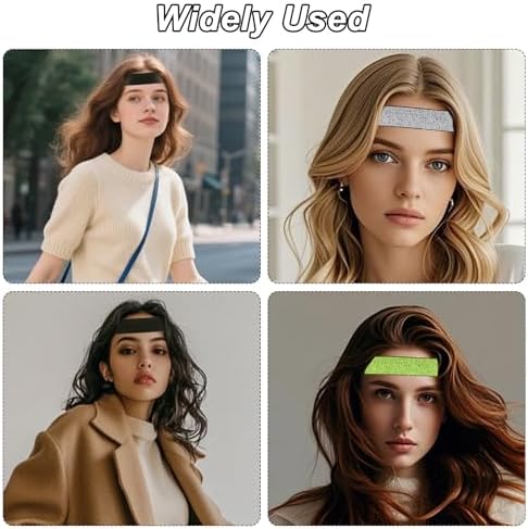 HINGTAI 3Pcs Double-Sided Velvet C-Shaped Ear Painless Wig Bands, Soft Painless Wig Band with Ear Cut Outs Tools, Comfortable Earless Melting Band Supplies Black Gold Silver - Image 7