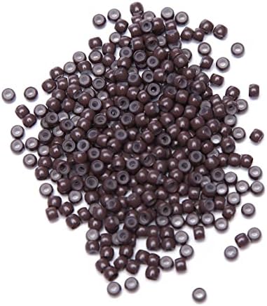 Hairro Silicone Nano Ring Beads 200pcs 3mm For Nano Link Hair Kertain Human Hair Extensions Light Brown by Hairro