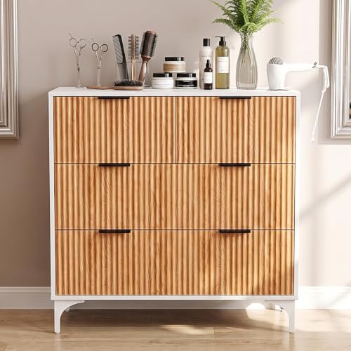 OmySalon Salon Station, Barber Station with 4 Drawers & 3 Hair Dryer Holders, Modern Retro Style Free Standing Cabinet, Storage Styling Stations for Barbershop Beauty SPA, White - Image 2