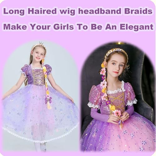 Ice Princess Dress Up Wig, Girl Role Playing Hair Accessories - Image 7