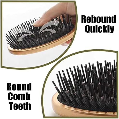 4 Pcs Hair Brush Set,Professional Styling Hair Brush for Men Women,Flexible Soft Pin Bristles for Long Thick Curly Wavy Dry Damaged Hair - Image 3