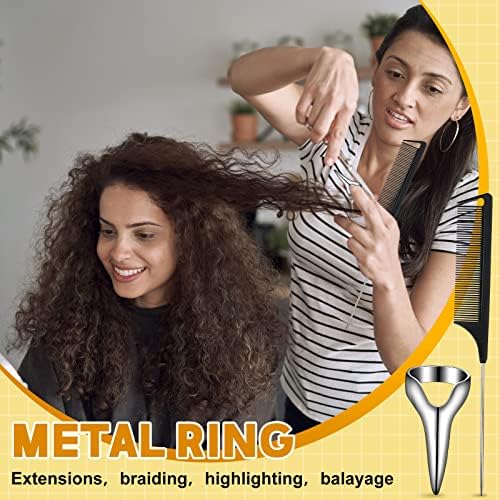 Zopeal 9 Pieces Stitch Braid Tool Finger Hair Parting Ring Pinky Selecting - Image 6