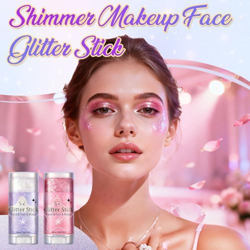 AROIC 6Pcs Body Glitter Stick, Sparkly Mermaid Face Glitter Makeup for Kids - Image 5