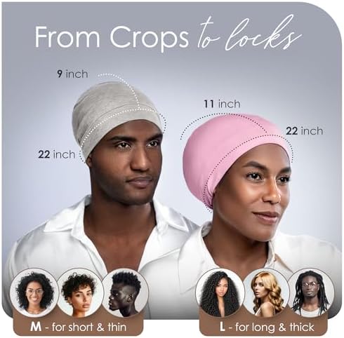 Silk Satin Hair Bonnet for Sleeping - Black Women & Men's Sleep Cap - Image 6