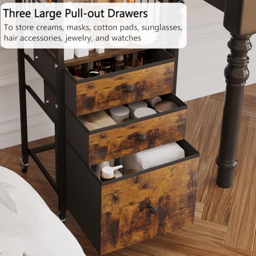 Makeup Organizer Cart with Drawers Make up Organizers for Vanity - Image 5