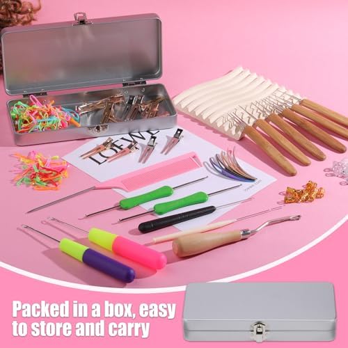 kgxulr Dreadlock Crochet Hooks, 250PCS Crochet Needles for Hair, Latch Hook - Image 6