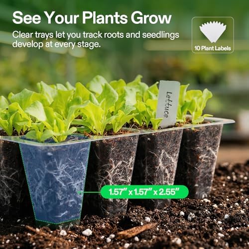 VIVOSUN 6-Pack Seed Starter Trays & 10"x20.75" Seedling Heat Mat - Image 3