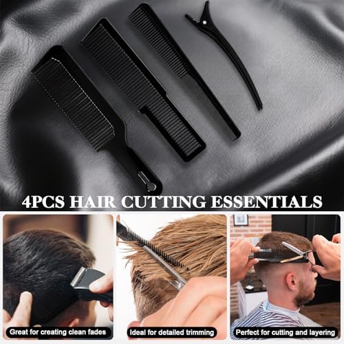 DUAIU 9Pcs Professional Barber Comb Set, Hair Cutting and Styling Tools - Image 4