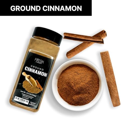 Fresh Finest Ground Cinnamon - 12.3oz (350G) - Premium Quality, Aromatic Spice for Culinary & Health Benefits, Securely Packaged - Image 2