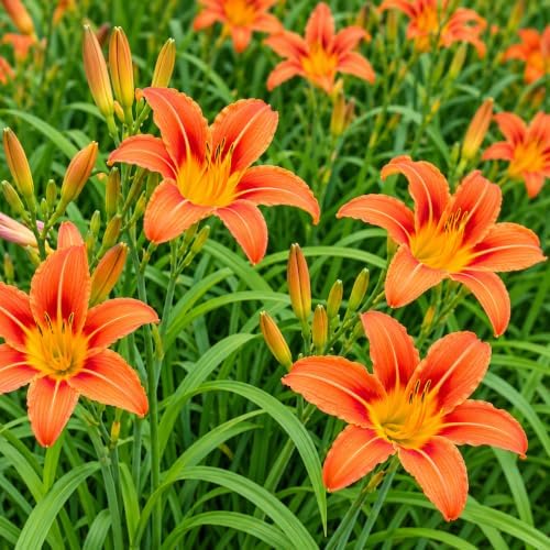 5 Orange Day Lily Bulbs/Roots - Tawny Tiger Daylily Rhizomes - Image 5