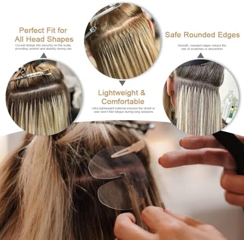 10Pcs Acrylic Hair Extension Shield Guards K Tip Hair Tools - Image 5