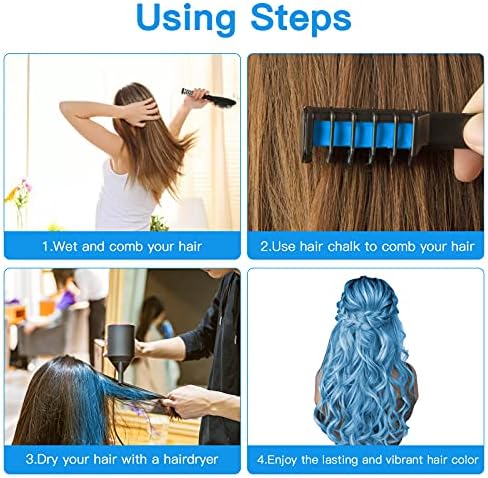 Hair Chalk Comb – Temporary Dye for Kids, Washable & Fun for Parties - Image 5