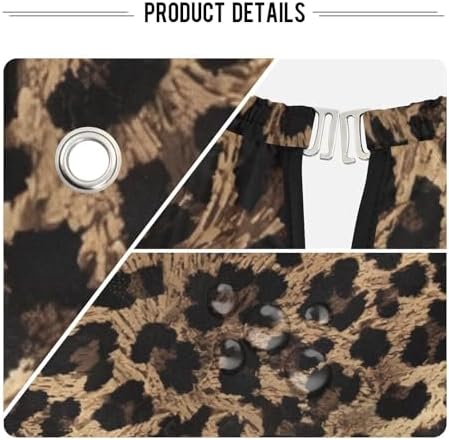 ALAZA Vintage Leopard Spot Barber Cape for Men Women, Waterproof Haircut Apron Beard Shaving Bib Hair Cutting Cloth 55 x 65 Inch - Image 4