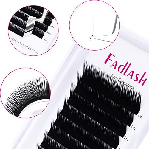 Eyelash Extensions L Curl 0.10 Mix Tray 8-14mm Classic Lash Extensions Individual Lashes Silk Eyelash Extension Supplies (0.10-L, 8-14mm Mixed) - Image 3