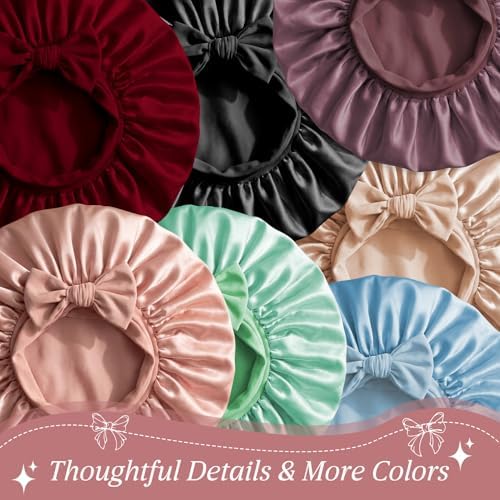 VarCozy Adjustable Double Layer Satin Bonnet for Sleeping to Reduce Frizz - Image 6