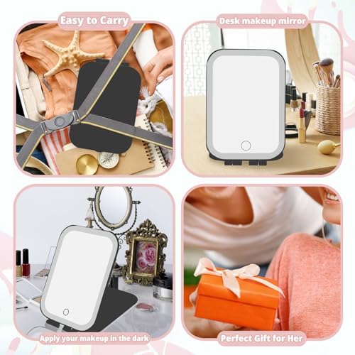 Travel Makeup Mirror, Portable Rechargeable Mirror with Lights - Image 7