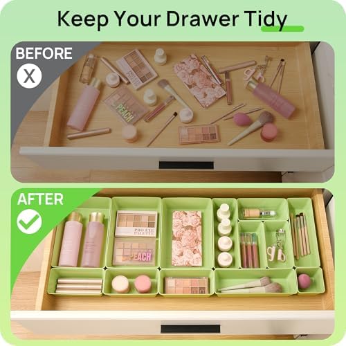 Vtopmart 25 Pack Plastic Drawer Organizers with Anti-slip Rubber Pads - Image 3