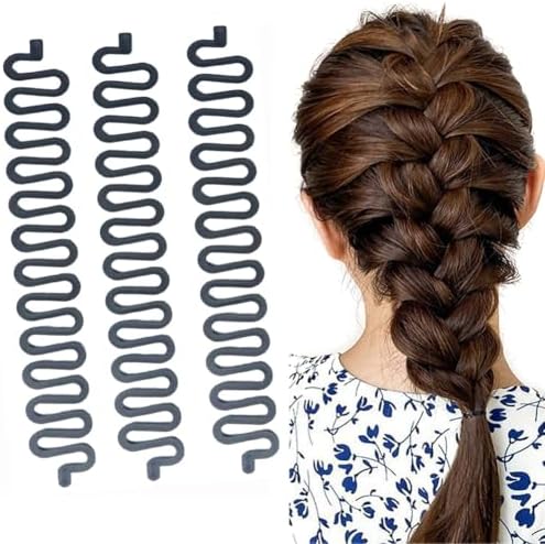 6PCS Hair Braiding Tool Hair Styling Accessories Kit Womens Hair Styling Clip DIY French Hair Braiding Tool Roller Bun Maker French Centipede Braiders Hairstyle Braid Tool for DIY Hairstyle Favors by Unknown