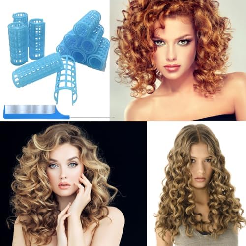 20PCS Plastic Snap-On Self-Grip Heatless Curlers Set 2.5cm/1in for DIY Hairstyling and Salon Use - Image 5