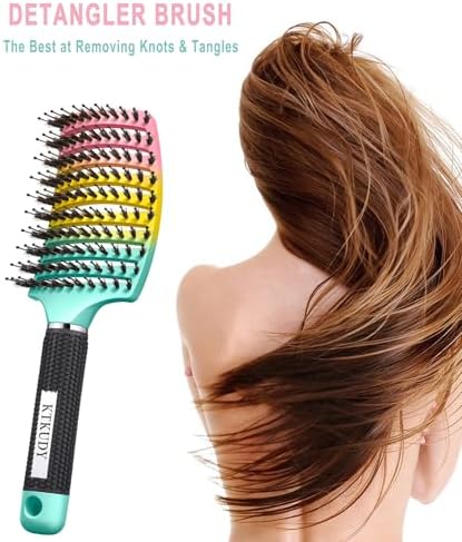 2 Pack Detangling Brushes for Women & Kids, Wet & Dry Hair, All Hair Types - Image 4