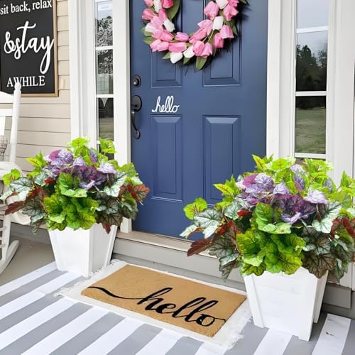 Artificial Plants Fake Heuchera Greenery for Outdoor Porch Winter Decor - Image 3