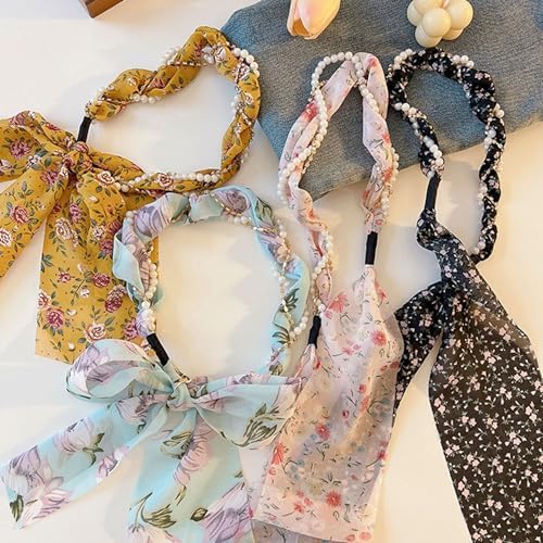 2Pcs+1 Retractable Pocket Headband, Vintage floral Hairband for a variety of hair accessories + Portable Adjustable Hair Hoop with Plastic Storage Bag for Washing Makeup Travel Outdoor-Black - Image 7
