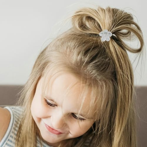 Mini Flower Hair Clip Flower Clips,Colorful Mini Hair Claw,for Women, Girls,Baby, Toddler Bangs Strong Grip Small Tiny Rainbow Hair Clips (100, Black, brown, white) - Image 7