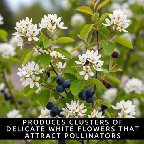 Serviceberry Bush Plants for Growing - Juneberry Bushes - Hardy Edible Berry Shrubs for Backyard Gardens, Pollinator-Friendly, White Flowers (5 Plants) - Image 7