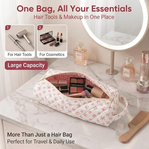 Hollow Bow Hair Tools Bag Compatible with Dyson Airwrap Shark FlexStyle - Image 6