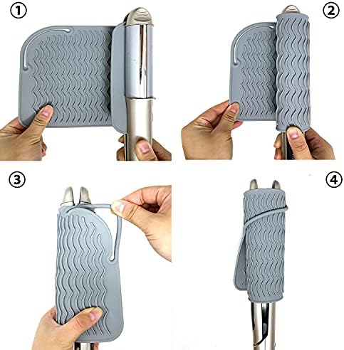 Lessmon Large Heat Resistant Mat for Hair Styling Tools, 11 x 7.5 in, Grey - Image 4