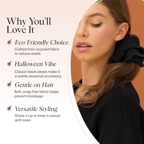 Kitsch Pleated Scrunchie for Women - 1pc - Image 3
