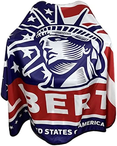 Pelocapa Barber Cape for Men, Haircut Cape Snap Closures, Professional Large Water-Resistant Hairdressing Gown for Hairstylist- 63”× 56”(American Flag Pattern) by Pelocapa