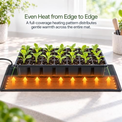 Seedling Heat Mat with Digital Thermostat, 20"x10" Plant Warming Pad - Image 3