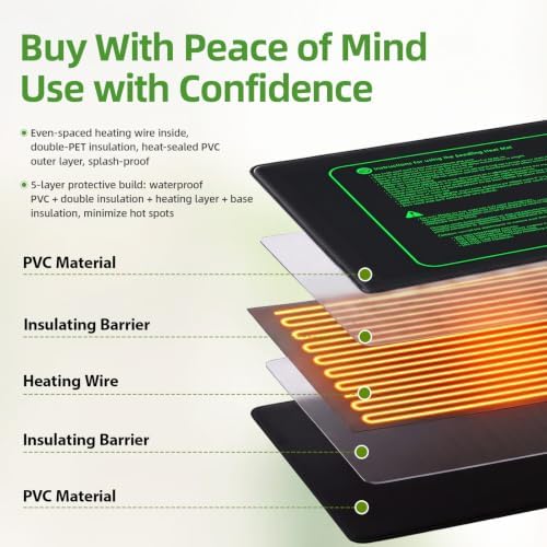 10"X20.75" Seedling Heat Mat Waterproof Plant Germination Heat Pad - Image 4