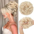 CJL HAIR Large Messy Bun Hair Piece Wavy Curly Scrunchies Synthetic Chignon Ponytail Hair Extensions Thick Updo Hairpieces for Women Light Champagne by CJLHAIR