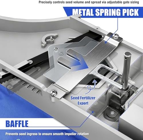 25lb Bag Seed Spreader with Waterproof Bag, Blue - Image 5