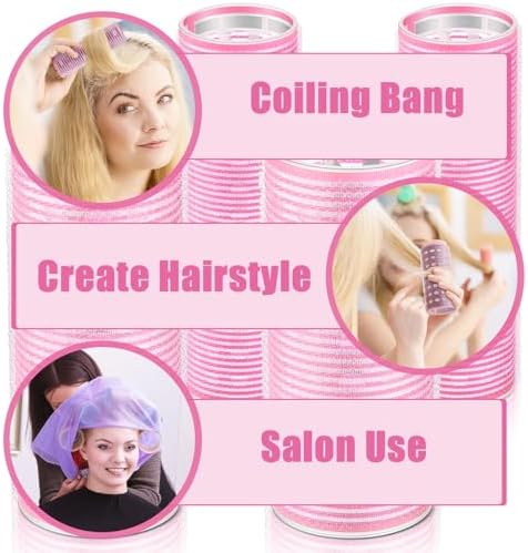 4 Pcs Aluminum Thermal Hair Rollers for Women, 4.7 x 2 Inch, 4.1 x 1.2 Inch - Image 6