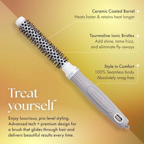 Olivia Garden Ceramic + Ion Round Thermal Hair Brush - Not Electrical - Professional Blowout Brush for Normal to Thick Hair - Image 3