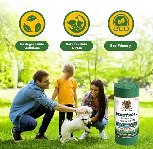 Petramax ReadyRoll Biodegradable Grass Seed Mat for Lawn (54 ft.) - All Year Green 3-in-1 Tall Fescue & Kentucky Grass Seed Rolls w/Mulch & Fertilizer - Lawn Repair Patch - Just Roll, Water, Grow - Image 5