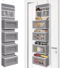 GCreation Over Door Organizer for Bedroom Bathroom Pantry, 5 Shelf Gray by Giraffe+Creation