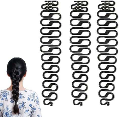 3Pcs French Plait Hair Braiding Tool French Hair Styling Clip Hair Braiding Tool Hair Styling Tool for DIY Hair Accessories(Black) by Unknown