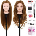 28" Mannequin Head with 80% Human Hair for Hair Styling Makeup Practice#27 by NeverlandBeautyHealth