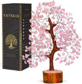 YATSKIA Rose Quartz Tree of Life Crystal Bonsai, Unique Gifts for Women, Sister & Friends, Handmade Gemstone Tree, Living Room, Bedroom & Office Decor, Birthday Gifts by YATSKIA