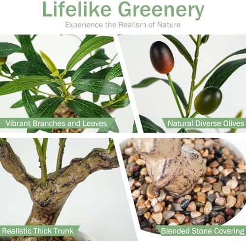 Caxchiling Artificial Olive Tree 2FT, Faux Potted Tree Indoor - Image 2