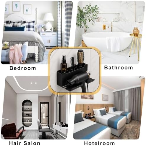 Hair Dryer Holder Wall Mounted, Blow Dryer Holder, Hair Tool Organizer - Image 6